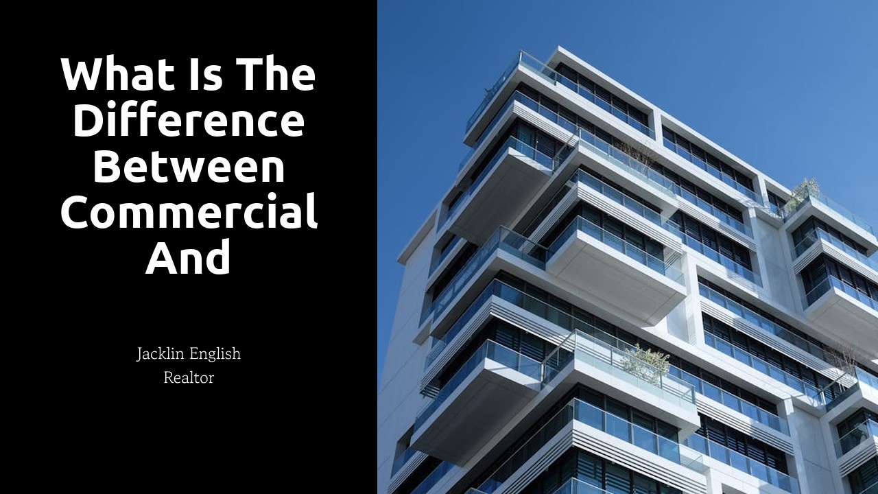 What is the difference between commercial and residential real estate in BC?